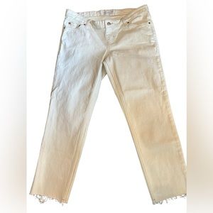 Topshop white denim maternity pants